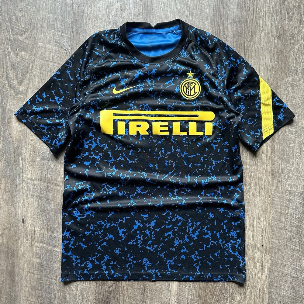 INTER MILAN FOOTBALL SHIRT PRE-MATCH 2020/2021 JERSEY SOCCER NIKE Youth Medium